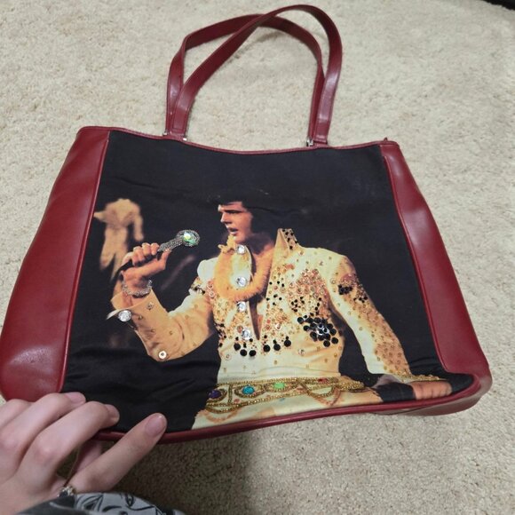 Vintage Graceland Elvis Presley Aloha From Hawaii Studded Handbag - Picture 4 of 11